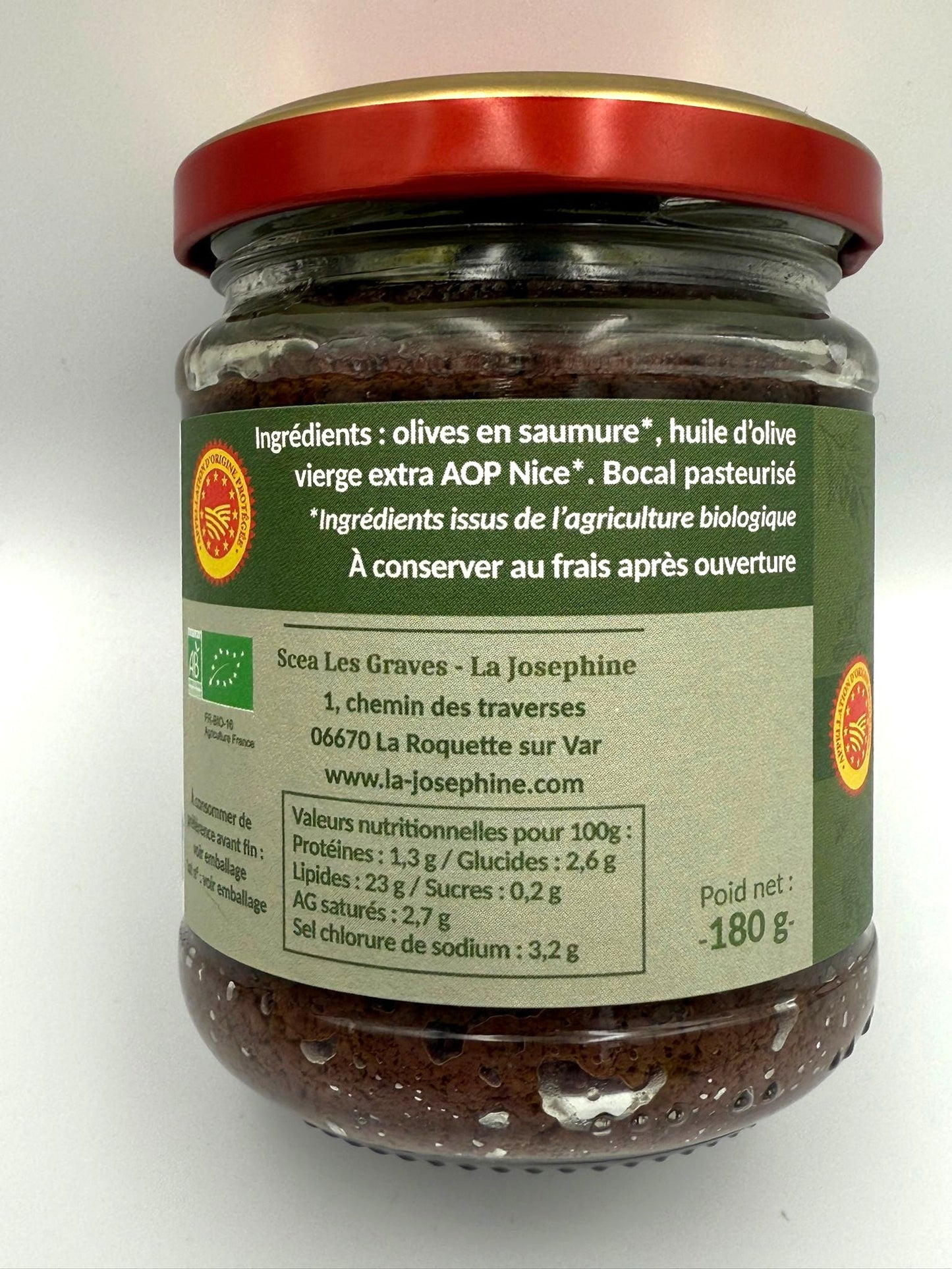 Pâte d’Olive de Nice AOP - Agriculture Biologique