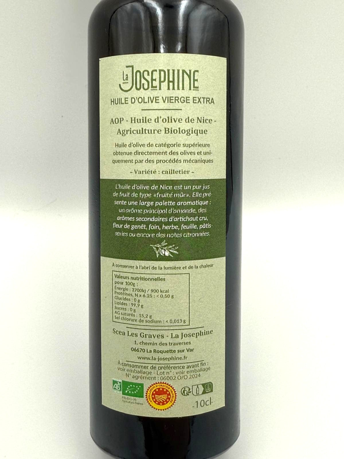 Huile d’olive de Nice AOP - Agriculture Biologique